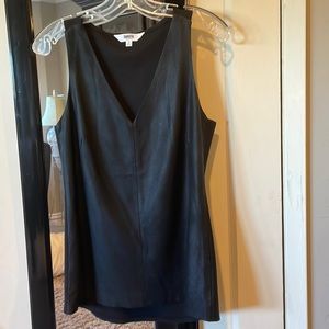 Dakota Collective Faux Suede Stretch Top Black